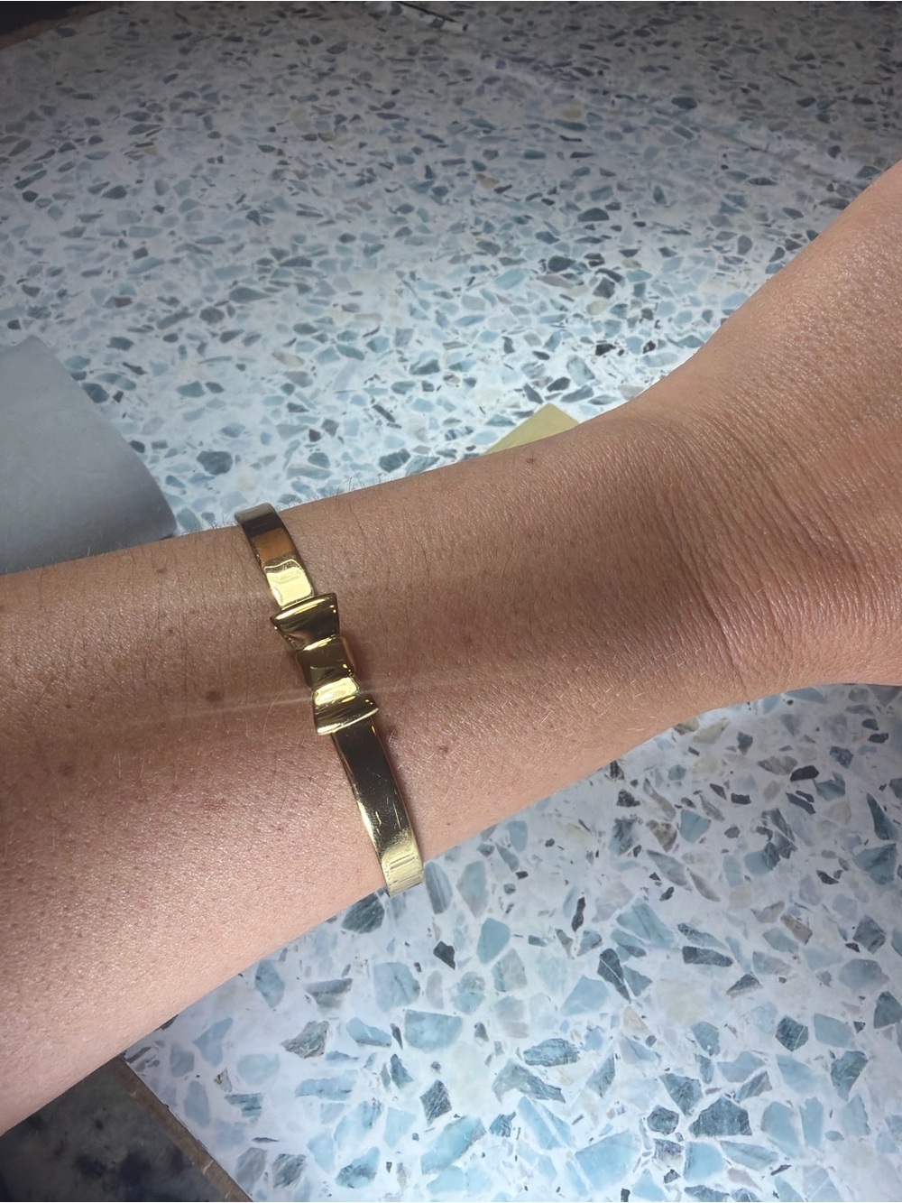 Kate Spade New York Gold Bow Bangle Bracelet & Stud Earrings Set - Picture 4 of 5